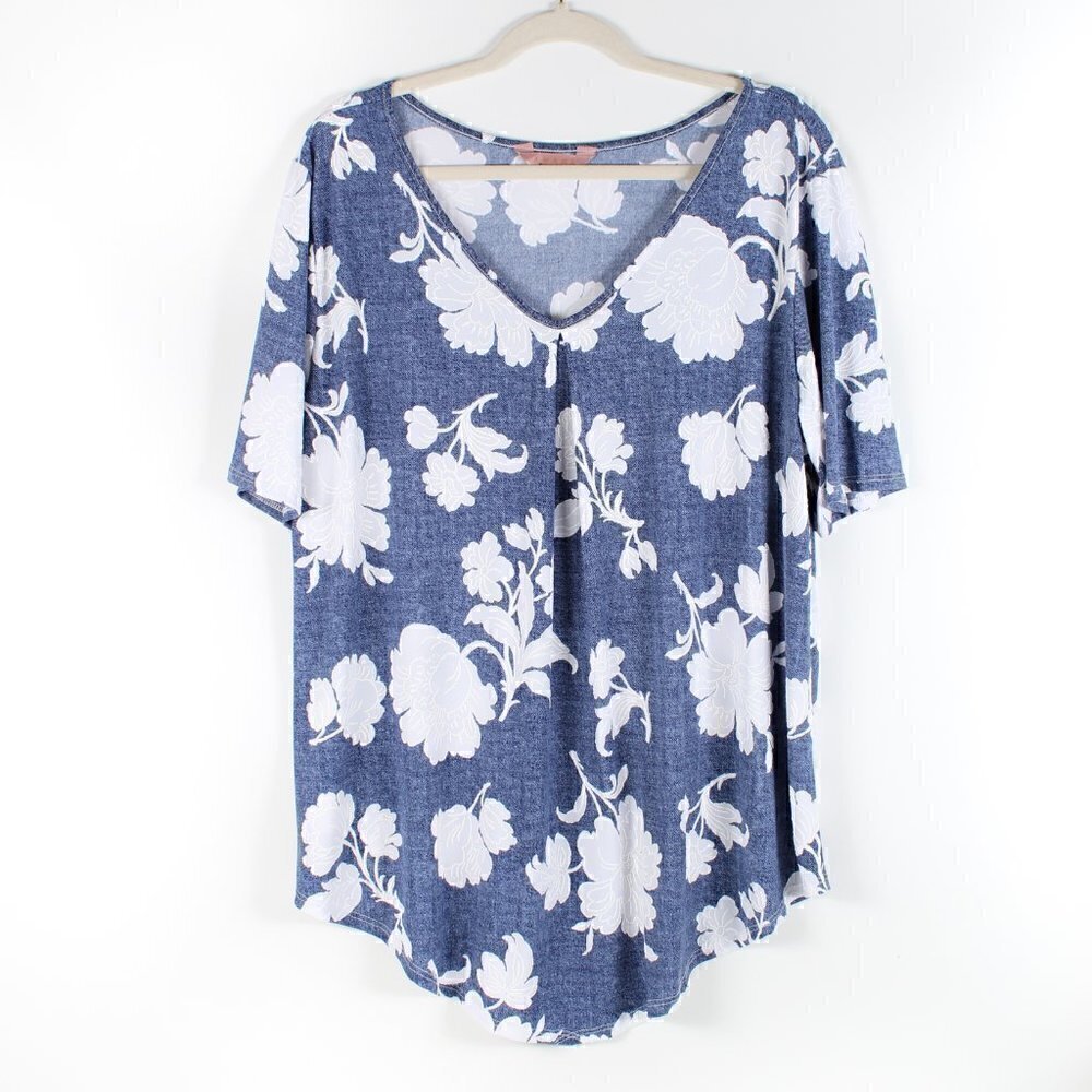Amana Blue White Blouse P2P 22"